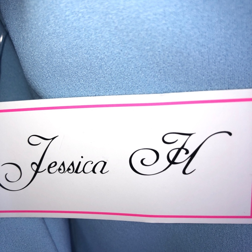 Jessica H Bell Sleeve Light Blue Dress. Size 6 - Picture 7 of 12
